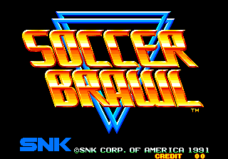Soccer Brawl title screen for Neo Geo